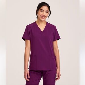 Women's Purple V-Neck Scrub Top
